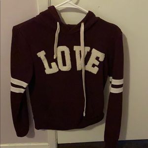 XS burgundy women’s reflex hoodie